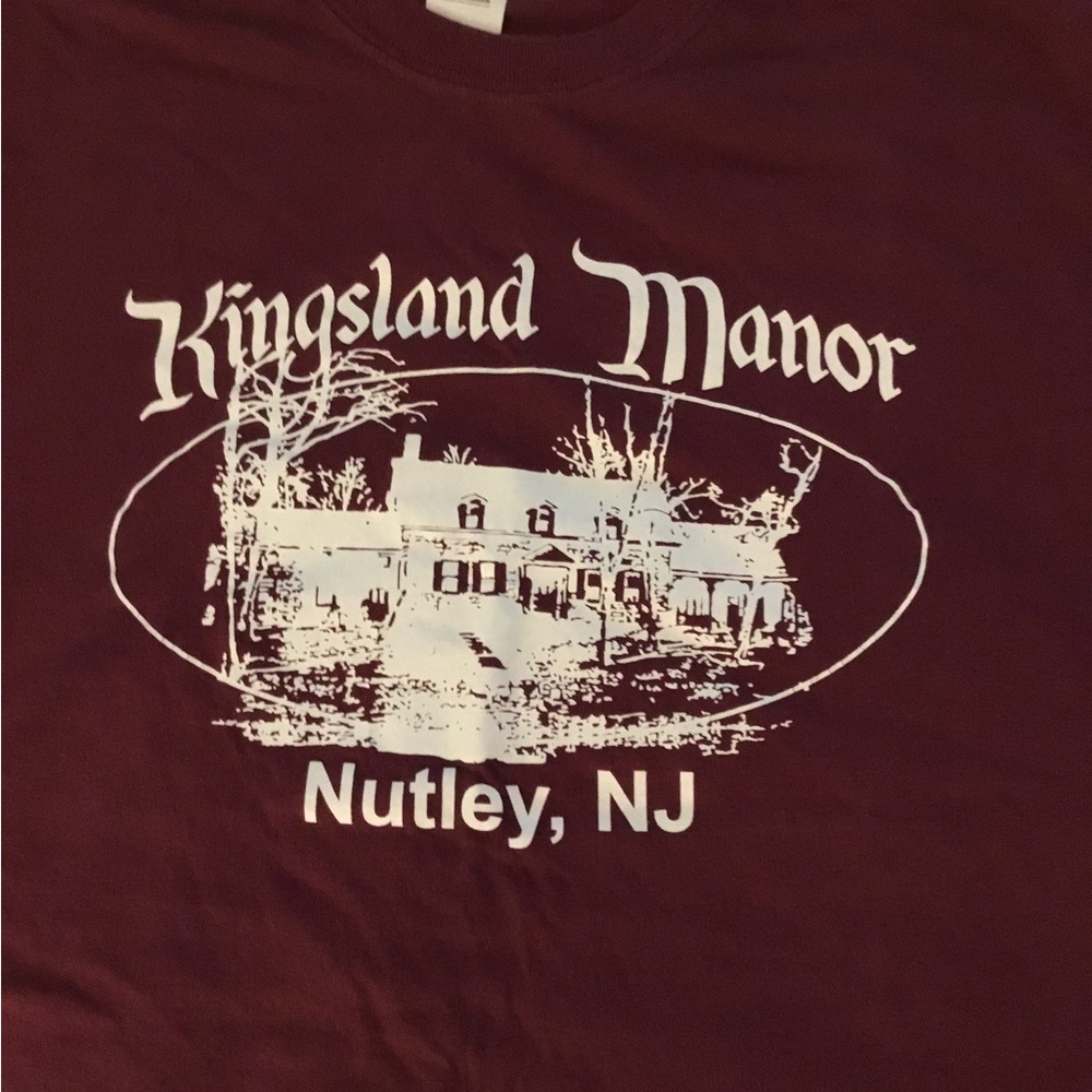 Kingsland Manor, Nutley, NJ Maroon Crewneck T‑Shirt - Picture 2 of 4